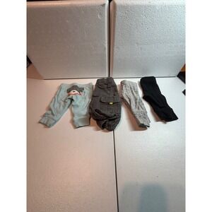 Carter's Newborn Baby Boys Pants Bundle 4 Piece Dog Dino‎ Cargo